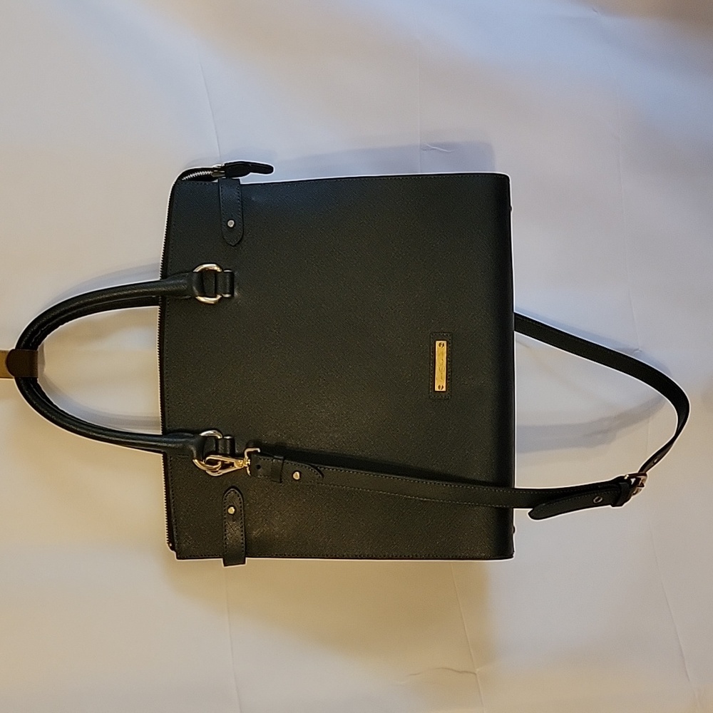 NWOT Cristhelen B Purse Tote Bag Leather? Blue Shoulder Strap Gorgeous Heavy